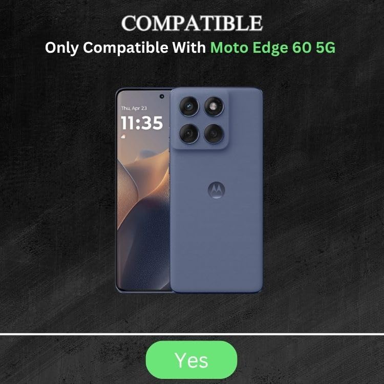 Image of Back Cover Case for Motorola Moto Edge 60 5G | 360 Protection Mobile Phone Case Mag-Safe | Motorola Edge 60 Back Cover | Moto Edge 60 Back Cover 5+G - Black TPU+PC