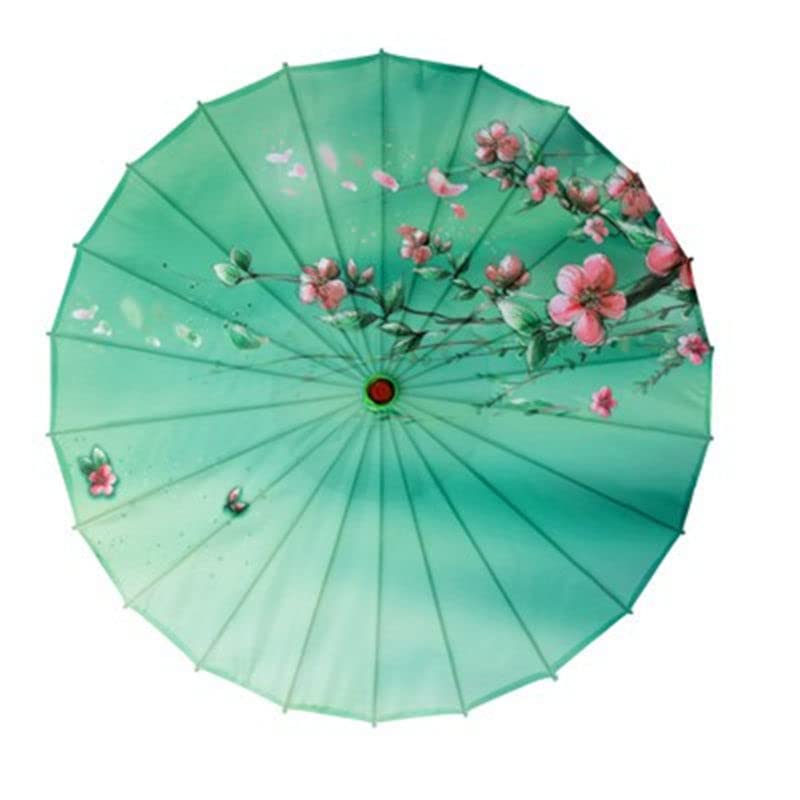 Vocttaiy Halloween Parasol Chinese Style Classical Oil Paper Umbrella Rainproof Umbrella, Parasol Pendent Floral Mulitcolor Paper and Bamboo Painted Paper Parasol (F)