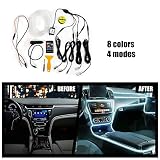 《Uso amplio》 Para iluminar todo el interior del vehículo.Cuando llegue por la noche, te dará un toque romántico y fácil de instalar en el salpicadero y el interior del vehículo. Tambien puedes poner en escalera o poner en la fiesta.