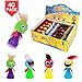PROLOSO 40 Pcs Jumping Toys Popper Spring Launchers Bouncy Ball Hair Man