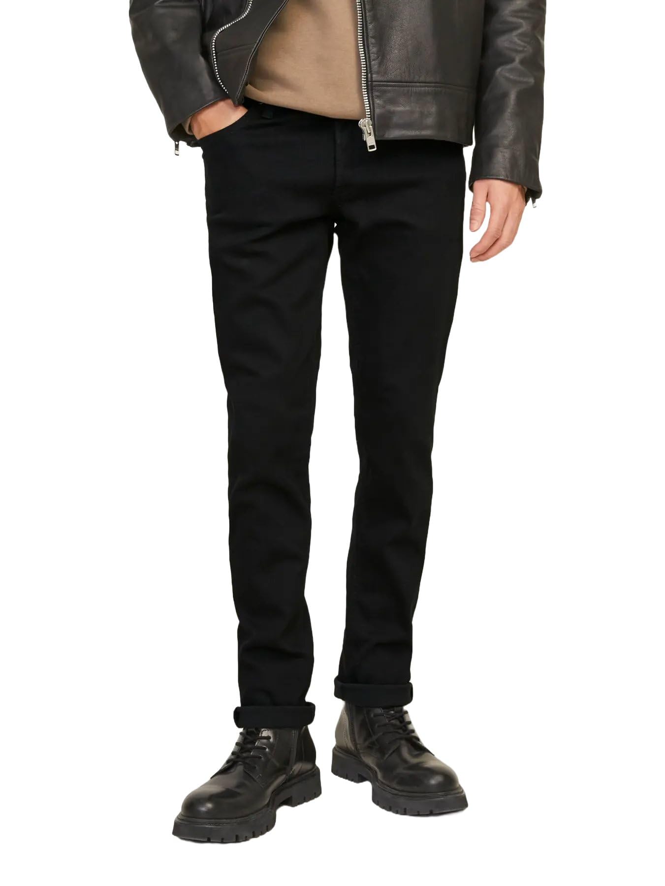 JACK & JONES Mens Glenn 356 Jeans Black Denim 36W / 32L