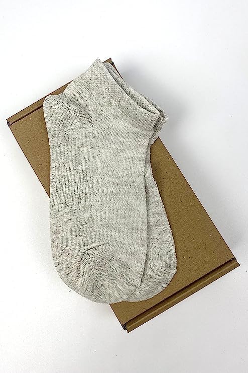 Men's Anti-sweat Quick-Drying Mesh-knitted Super-Breathable Organic Linen Flax Socks (9-11, pack-7)
