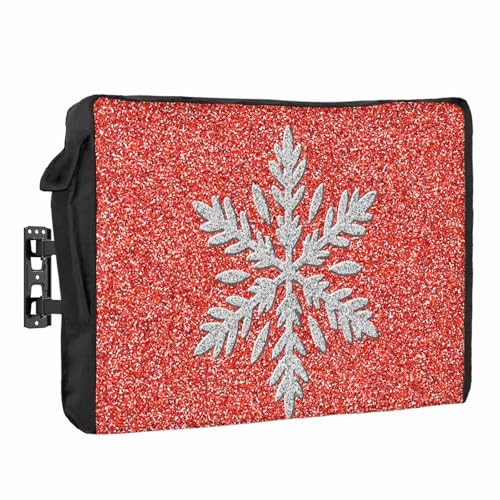 Zefadutok Modern Themed Outdoor TV Cover Winter Watercolor Sparkling Snowflake