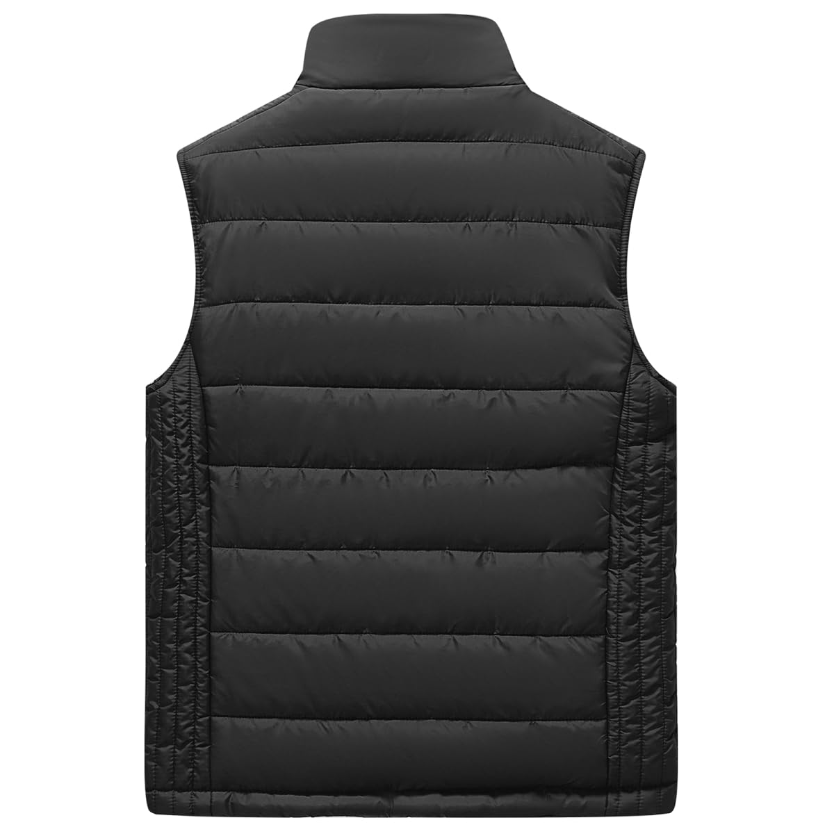 Msmsse - Giacca invernale da uomo, in pile, per esterni, casual, senza maniche, da uomo, 01 Nero, Medium