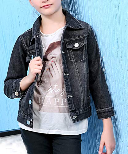 ASHER FASHION Baby Girls Boys Denim Jacket Long Sleeve Jean Coat Button Down Outwear Toddler4