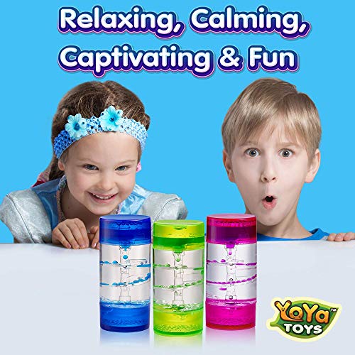 Liquimo Spiral 3 Pack Liquid Motion Bubbler Timers for Kids and Adults, Hourglass Bubbler Timer Set in Gift Box, Fidget Sensory Toys for Autistic Children, Desk Accessories, Holiday Stocking Stuffers - Thumbnail 2