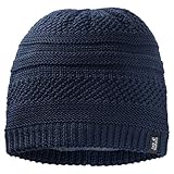 Weiches Futter Jack Wolfskin Damen White Rock Cap Women Frauenhut, Midnight Blue, M