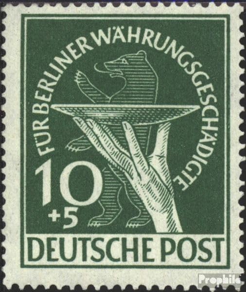 Complete su álbum de posguerra con el sello Berlín Oeste 68 usado 1949 Prophila