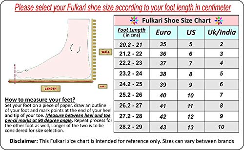 Image of Fulkari Prime Pure Leather Casual Women's Soft Leather Bite and Pinch Free Ladies Jutti Ethnic Mojari