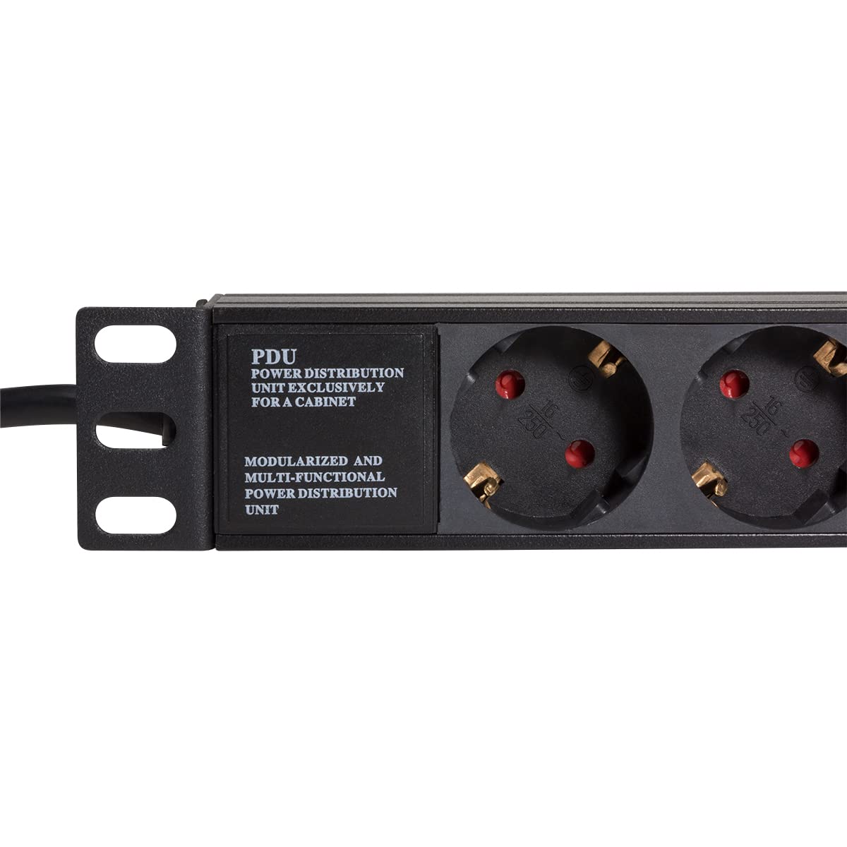 LogiLink Professional PDU9C03 wysokiej jakości listwa zasilająca "19" CEE7/3 (zestyk ochronny) czarna