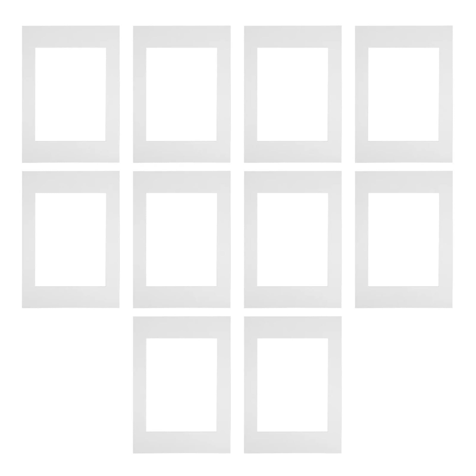 Cardboard Photo Frame 10Pcs White Cardboard Matting Core Picture Frame Insert for A4 Photos Art Prints Craft Display