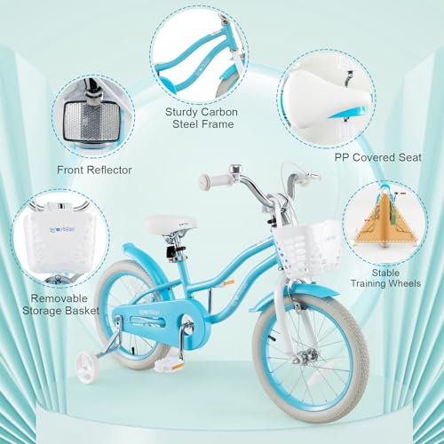 Image of BABY JOY Kids Bike, 12 14 16 18 20 Inch Boys Girls Bike w /Removable Basket