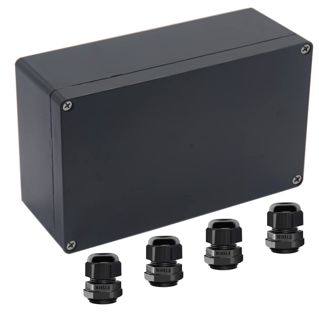 2Packs Junction Box IP65 Waterproof ABS Plastic Electrical Project Case Power Junction Boxes, Project Box with Fixed Ear Black 3.94x2.68x1.97 inch(100x 68 x50 mm) — Amazon image 19