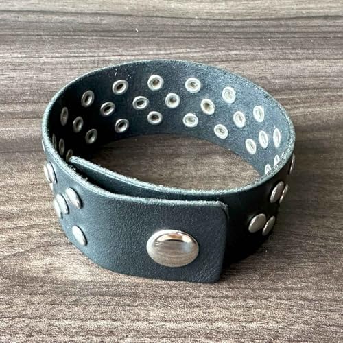 Punk Rock Rivet Studded Wristband Pu Leather Arm Cuff Bracelet4