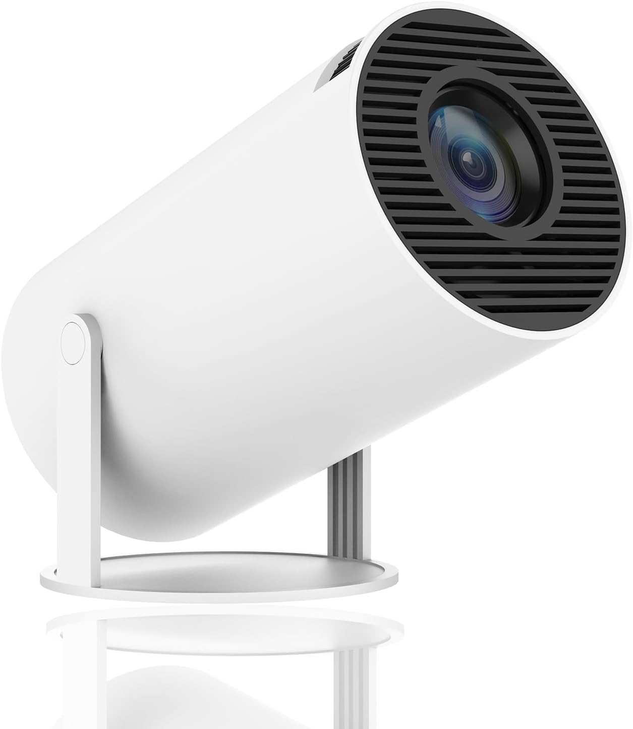 Toshionics Smart HD Projector with Android, 120 ANSI Lumens, 180° Rotatable Design 4K Portable Projector, WiFi & Bluetooth Projector, 130 Inches Display, Big screen Experience With 360 Sound