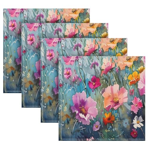 Servilletas de Tela Coloridas Flor Pack de 6 20 x 20 pulg miniatura 5