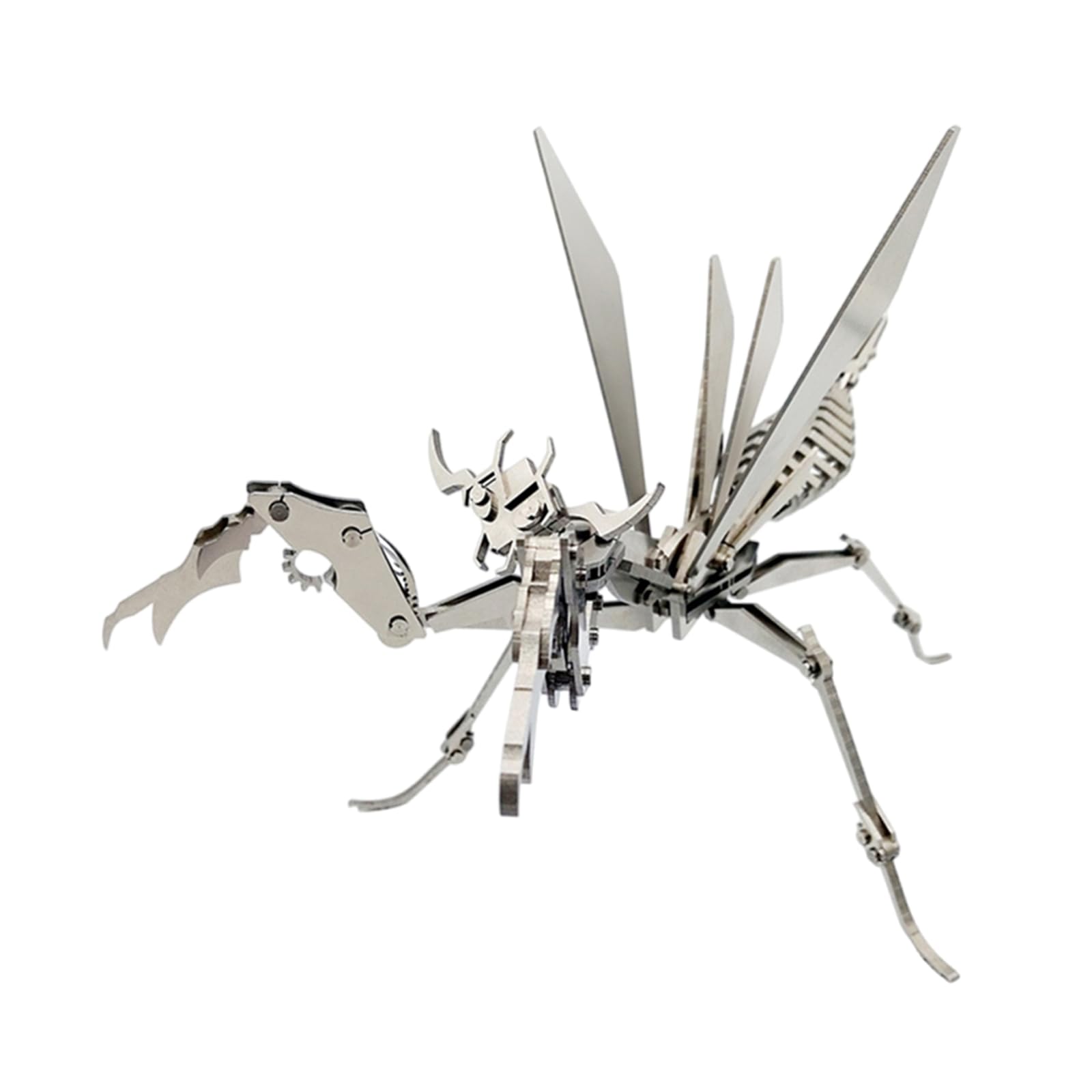 Larcele 3D Metall Mechanische Puzzles für Erwachsene, DIY Montage Stahl Insekt Serie Metall Puzzle Home Dekorationen Kunst Handwerk Bauspielzeug KJPZ-02 (Mantis)
