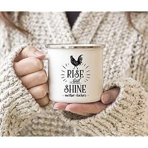 Andaz Press 11oz. Stainless Steel Hot Chocolate Campfire Coffee Mug, Rise And Shine Mother Cluckers, 1-Pack, Farm Chicken Barn Metal Enamel Camping Cup Chicken Coffee Mug Chicken Mug Farm Coffee Mugs Andaz Press 11oz Stainless Steel Hot Chocolate Campfire Coffee Mug Rise And Shine Mother Cluckers 1 Pack Farm Chicken Barn Metal Enamel Camping Cup Chicken Coffee Mug Chicken Mug Farm Coffee Mugs