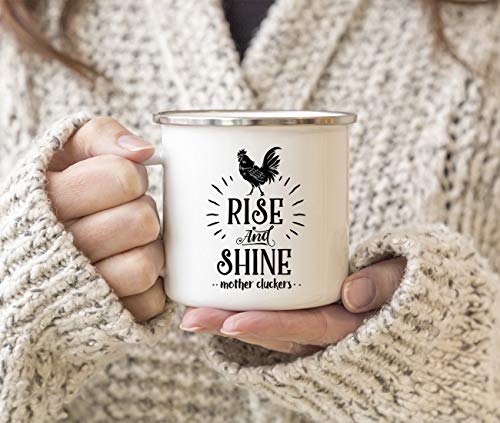 Andaz-Press-11oz-Stainless-Steel-Hot-Chocolate-Campfire-Coffee-Mug-Rise-And-Shine-Mother-Cluckers-1-Pack-Farm-Chicken-Barn-Metal-Enamel-Camping-Cup-Chicken-Coffee-Mug-Chicken-Mug-Farm-Coffee-Mugs Andaz Press 11oz Stainless Steel Hot Chocolate Campfire Coffee Mug Rise And Shine Mother Cluckers 1 Pack Farm Chicken Barn Metal Enamel Camping Cup Chicken Coffee Mug Chicken Mug Farm Coffee Mugs