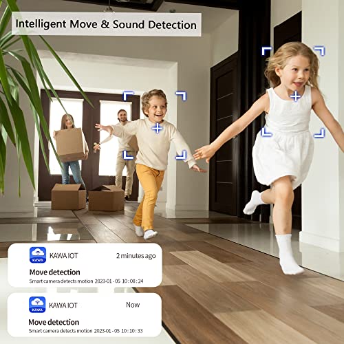 KAWA Telecamera Wi-Fi Interno, 2K 360 Telecamere