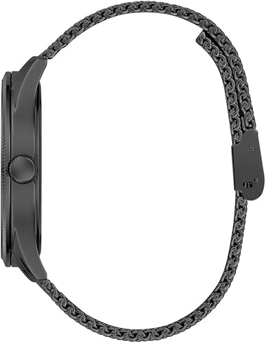 Guess Analoog dameshorloge kwarts met roestvrijstalen armband GW0642L1, Zwart, Strepen