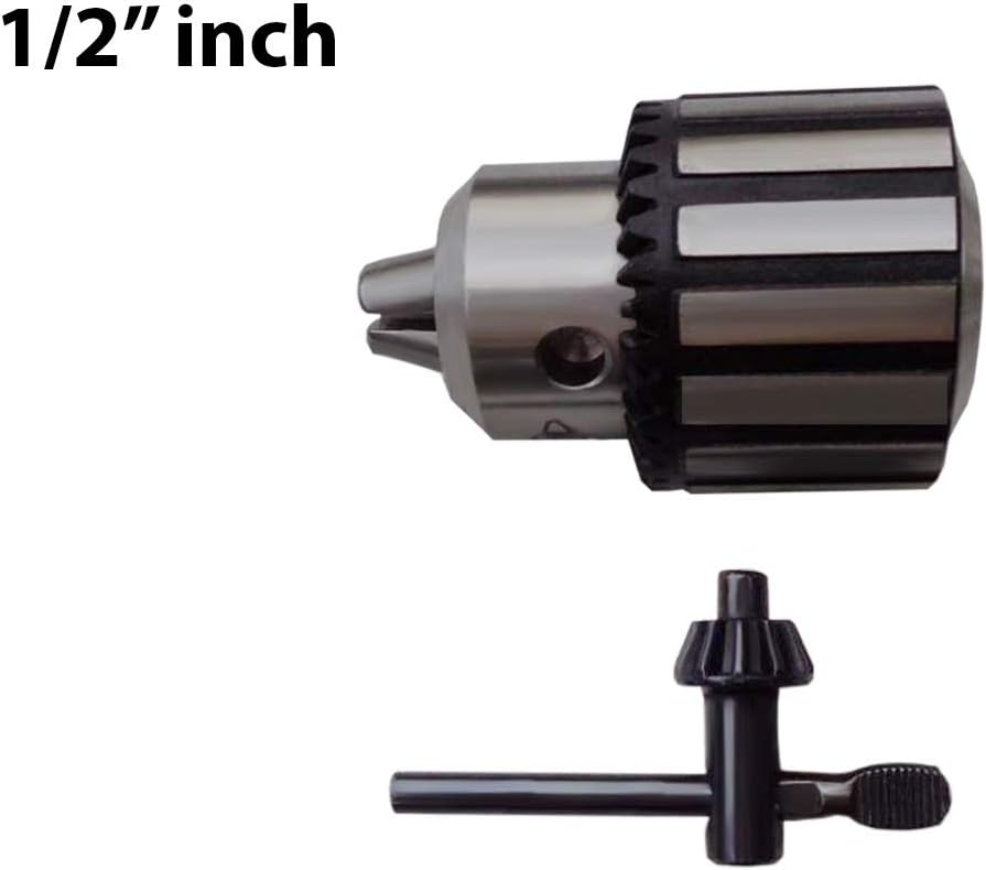 DNLK 1/2 Inch Heavy Duty Keyless Drill Chuck - Replacement for Delta 11-990 Type 2 Drill Press - Made in USA - Stainless Steel - Compatible with Drilling Machine