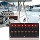 Geloo Marine Boat Toggle Rocker Switch Panel 8 Gang ON-Off Zündschalter wasserdicht 12V/24V Leistungsschalter rot LED-Anzeige für RV Fahrzeug LKW Anhänger Yacht ATV