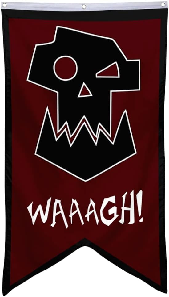 Aihccy Orks Banner Flag Man Cave Bed Room Home Office Party Decor 30x50 Inch (red)