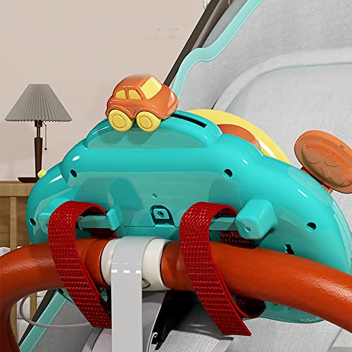 Sesil Baby Toys 6 To 12 Months Kids Electric Musical Steering Wheel Simulation Toy With Velcro Strap Baby Car Seat Toys & Stroller Toys 1 Year Old Boy Girl Gifts Learning Toys #TOP3