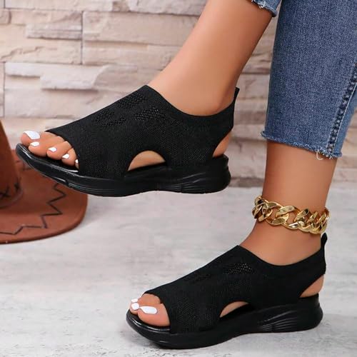 Orthopedic Walking Mesh Sandals for Women 2025,Summer Breathable Open Toe Beach Vacation Tennis Shoes Trendy Casual Arch Support Mesh Sandal4