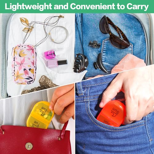 Image of Serfeymi Weekly Travel Pill Organizer 2 Times A Day AM PM Upgraded Rainbow Pill Box 7 Day with Portable Zipper PU Leather Pill Case, Medicine Organizer for Pills, Vitamins, Fish Oils - Pink 03