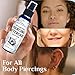 Body Candy Piercing Aftercare Spray - Saline Cleaning Solution for Nose Belly Ear Piercing - Piercing Bump Removal Keloid Treatment - Natural Sea Salt Cleaner - Made in USA