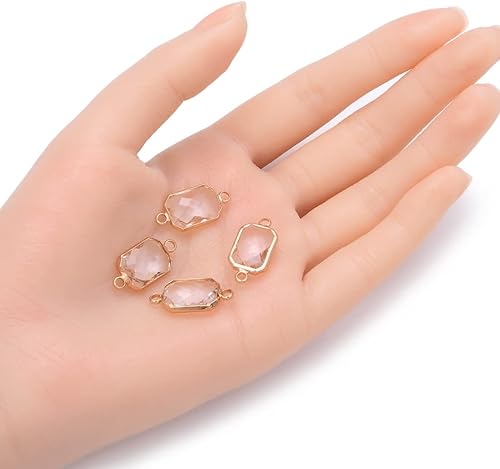 Miniatura 9 de Adabele 5pcs grado A febrero amatista púrpura piedra natal conector rectángulo de corte radiante enlace 0.551 in plateado plata cristal Rhinestone