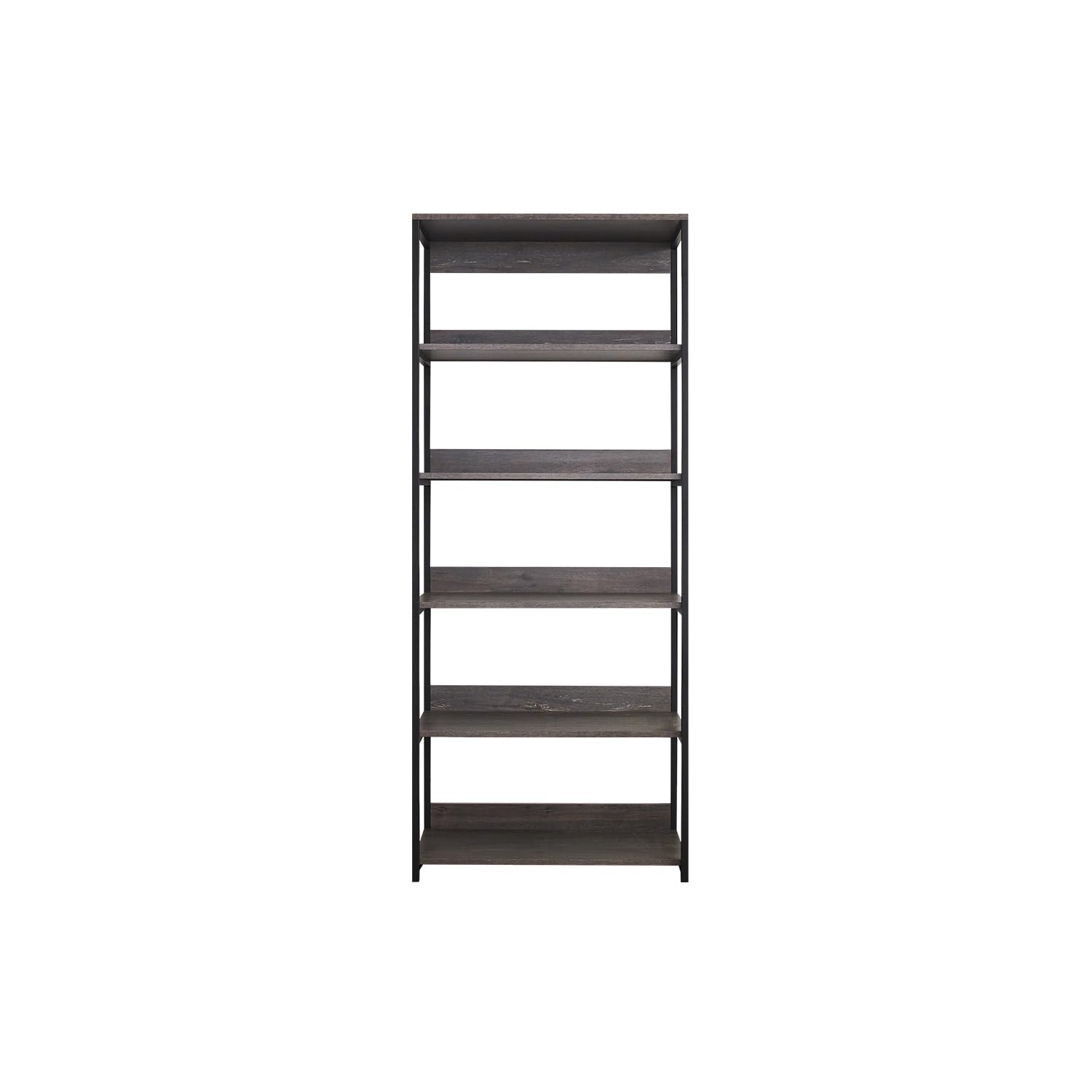 Klair Living Monica Wood and Metal Walk-in Closet with 5 Shelves in Rustic Gray