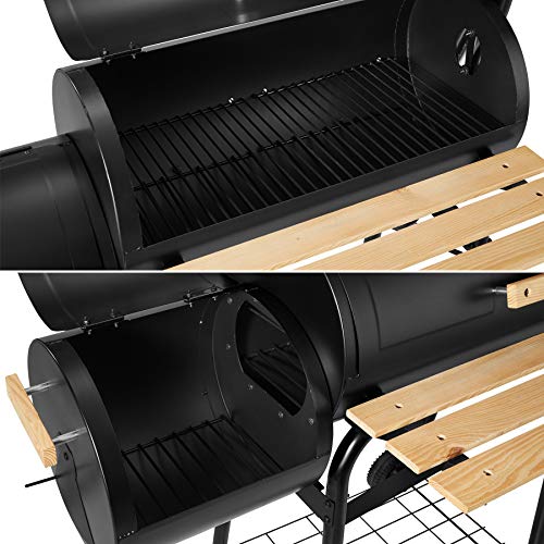 TecTake BBQ Charcoal barbecue smoker with heat indicator different