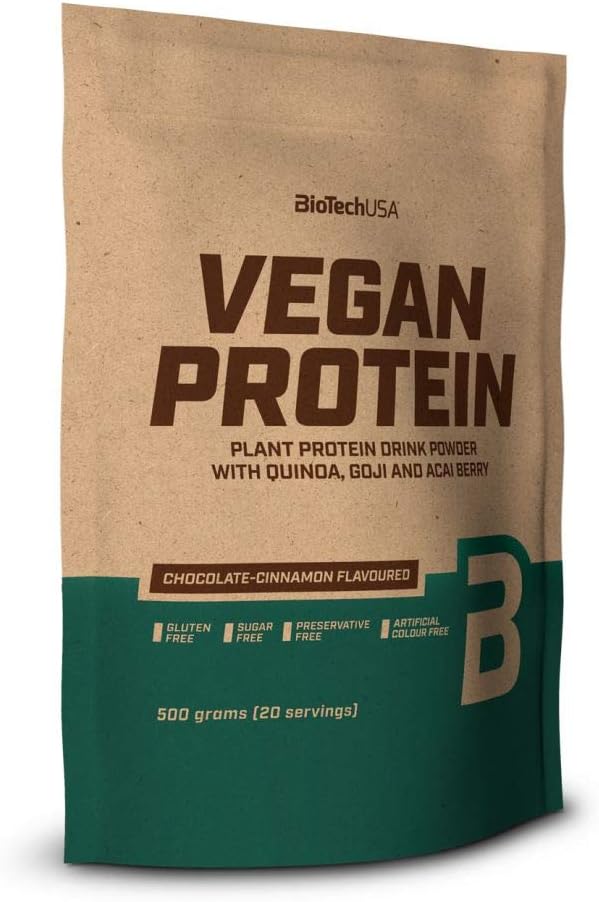 3 x Biotech USA Vegan Protein, 500g Beutel, Vanille-Cookies (3er Pack)