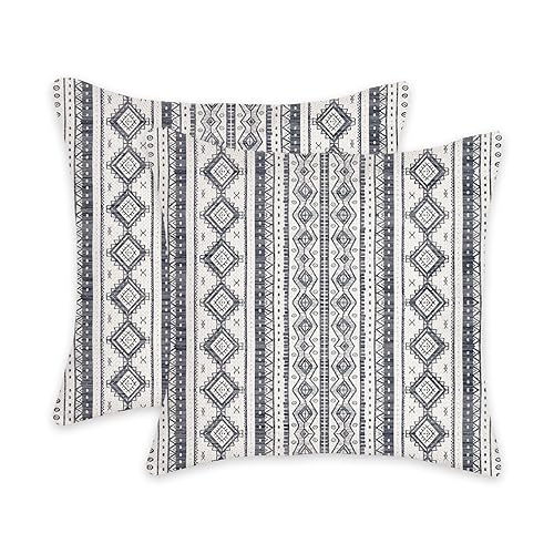 eshabear Throw Pillow CoversGeometric Kilim Ikat Pattern Pillow Covers Modern