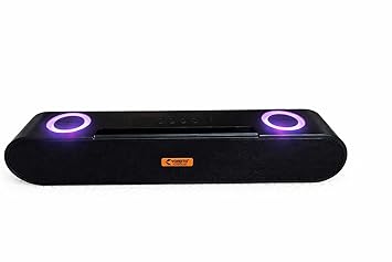 YOROTO Bluetooth Soundbar Speaker, Black, with RGB LED Lights, Wireless, for TV and PC