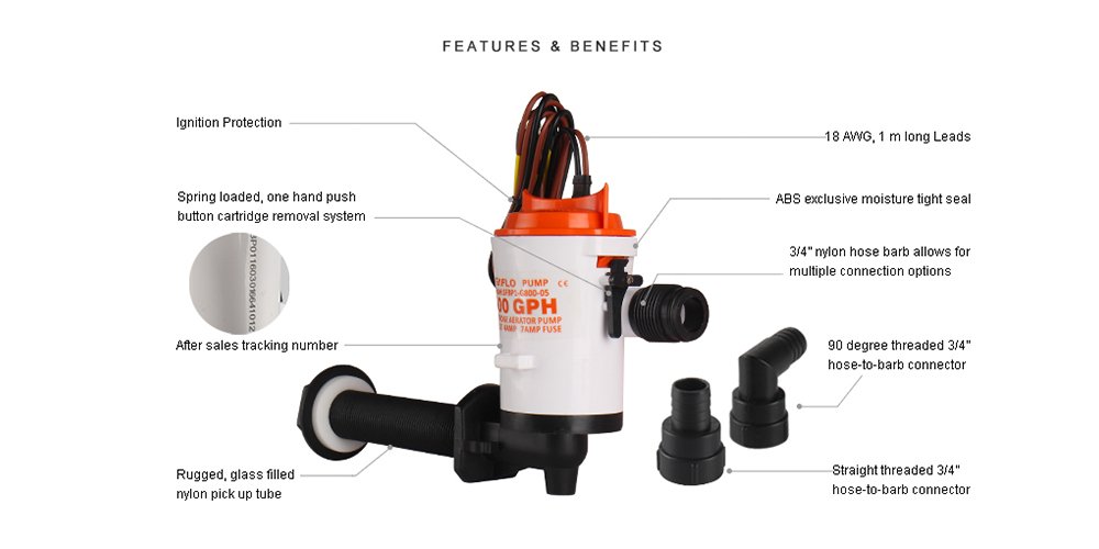 Seaflo Pompa di aerazione 50 LPM 50 LPM Aerator Pump