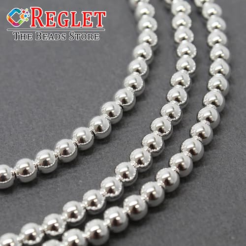 Image of 650 Pcs Silver Pearl Beads for Jewellery Making Kit | Bead Bracelet Making for Women Girls Kids | Crystal Beads for Craft | Pearls for Craft | 8mm | 200g