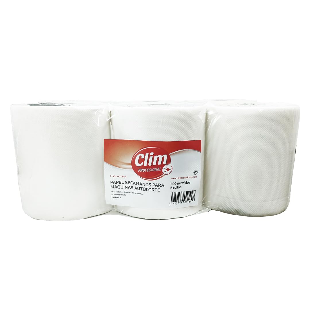 Bobinas secamanos Clim Profesional 150m doble capa paquete 6 rollos