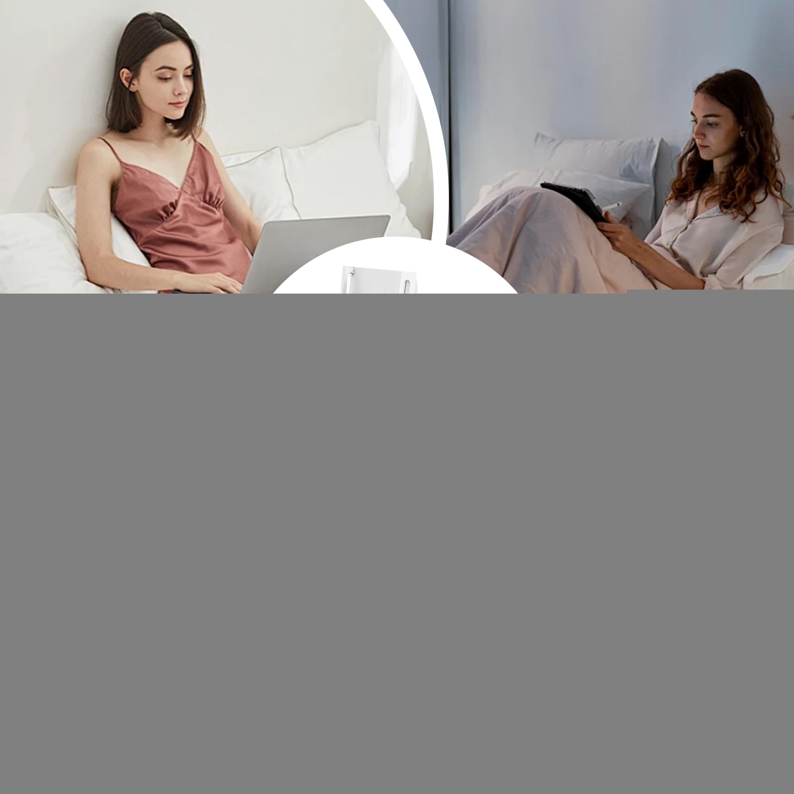 Supporto portatile per tablet – Morbido in peluche con supporto regolabile | in altezza | Supporto in alluminio girevole a 360° per videochiamate live stream, lettura su divano, tavolo in