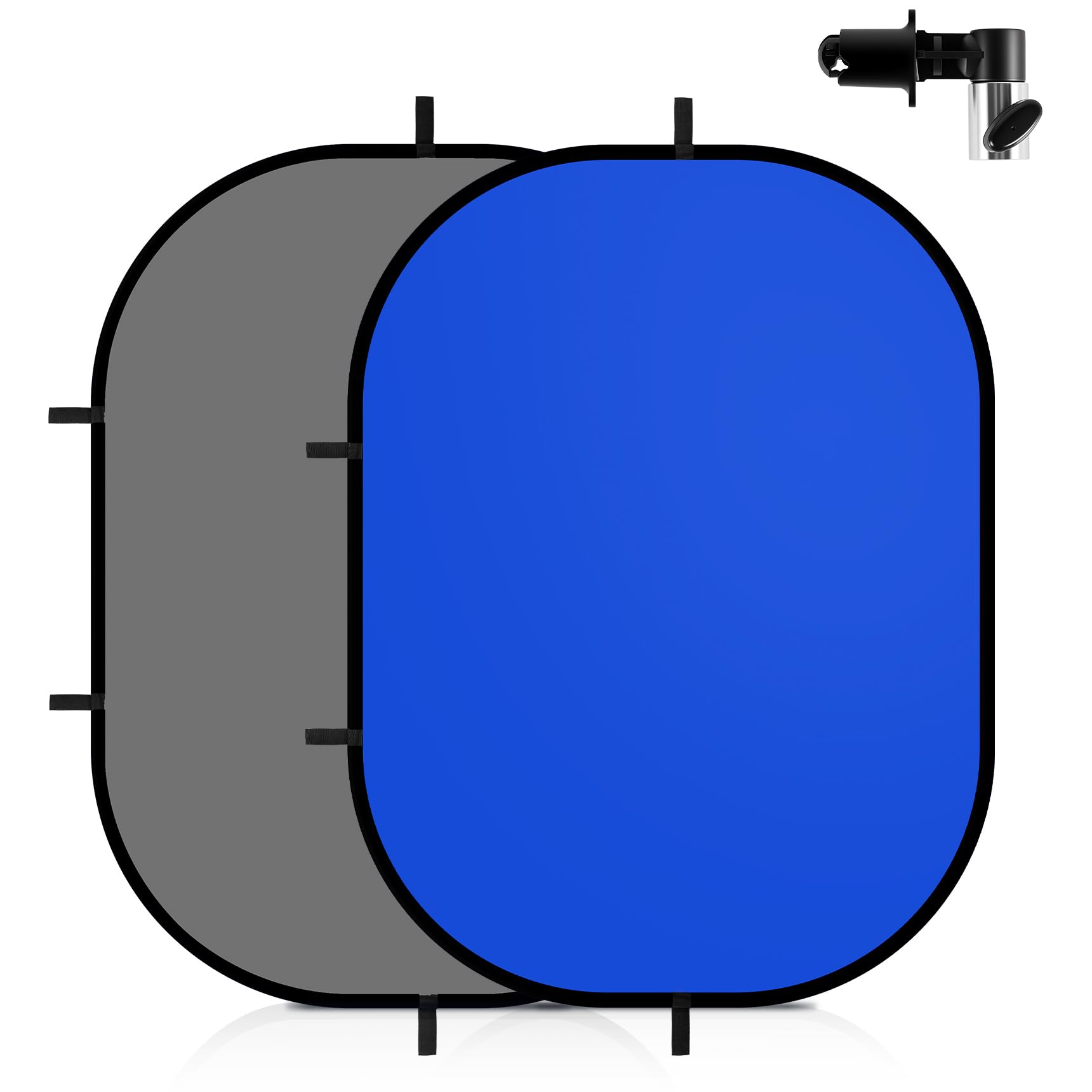 Meking 5x6.6ft Blue Grey Backdrop