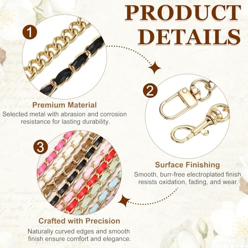 Correas de cadena dorada con cuero para renovar tus bolsos de mano de forma elegante 3
