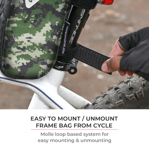 Image of ViaTerra Cycle Seatpost Bag | Carry Essentials | Under seat Storage | Secure mounting (Camo)