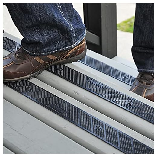 Grip Strip Black Treads, Screw Down Strip No Adhesive All Weather Deep Valley Abrasive Traction - Increase Safety in Outdoor Settings, L 32” x W 2”, 1/8 Thickness (8 Pack, Black)