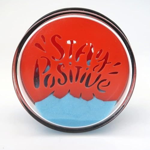 Miniatura 2 de Pisapapeles de arena de 2.5 pulgadas, redondo, voltear para ver no te rindas