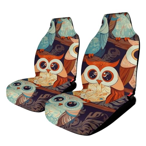 Housse de siège voiture hibou anime élastique pour trajets quotidiens confort