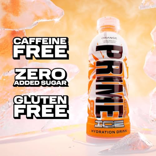 Image of Prime Ice Sports Drink, Orange Chill, 16.9 fl oz, 500ml Bottle (Imported)