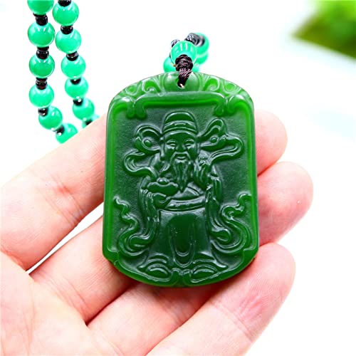 Natürliche Feng Shui Grüne Hetian Jade Halskette  Produktbild-Vorschau 6